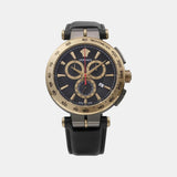 Aion Men Quartz Black Dial Chronograph Leather Watch VE6CA0323