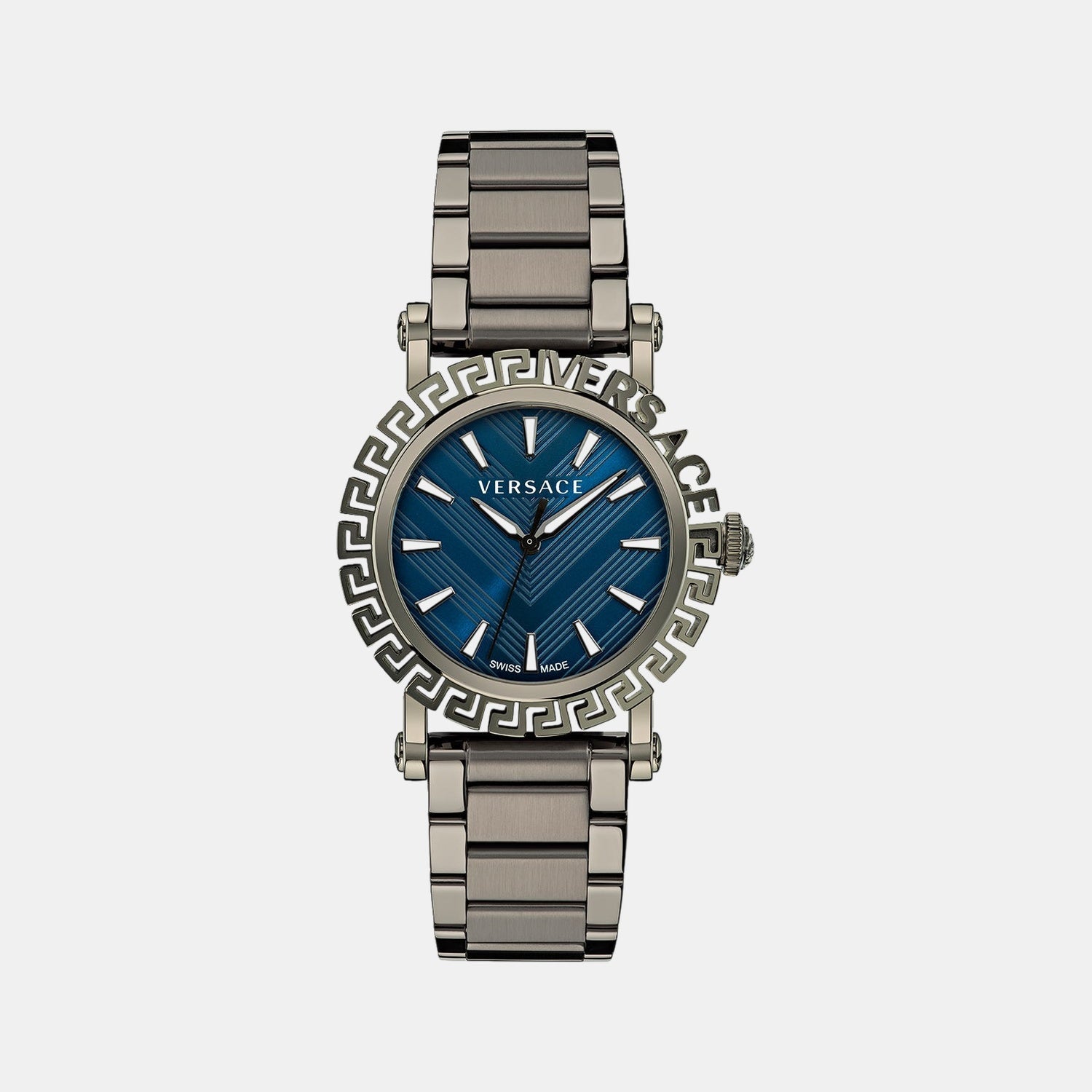 Greca Men Quartz Blue Dial Analog Stainless Steel Watch VE6D00423