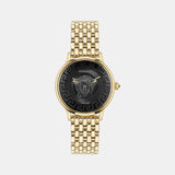 Medusa Alchemy(Wc-6F) Women Quartz Black Dial Analog Stainless Steel Watch VE6F00523