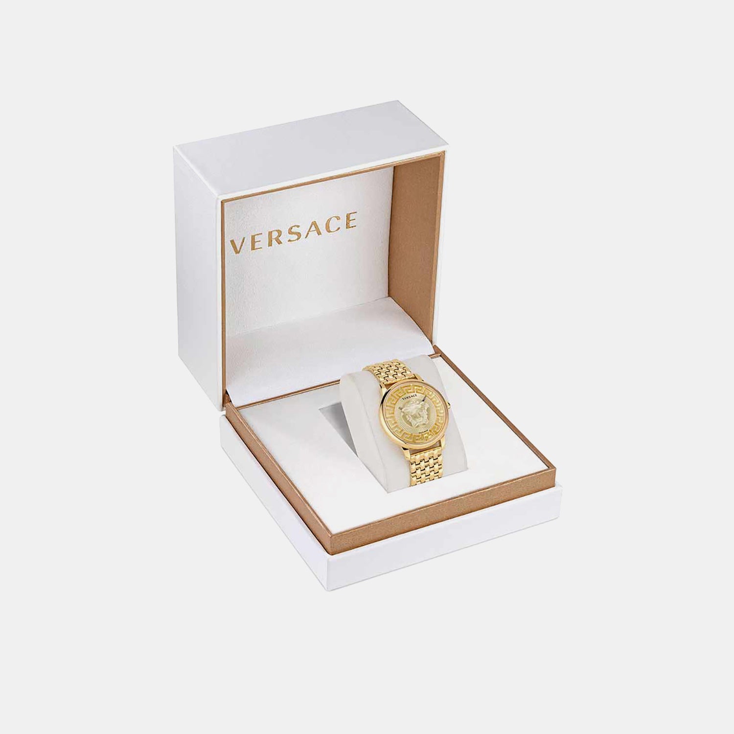 Medusa Alchemy(Wc-6F) Women Quartz Gold Dial Analog Stainless Steel Watch VE6F00623