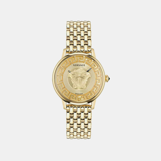 Medusa Alchemy(Wc-6F) Women Quartz Gold Dial Analog Stainless Steel Watch VE6F00623
