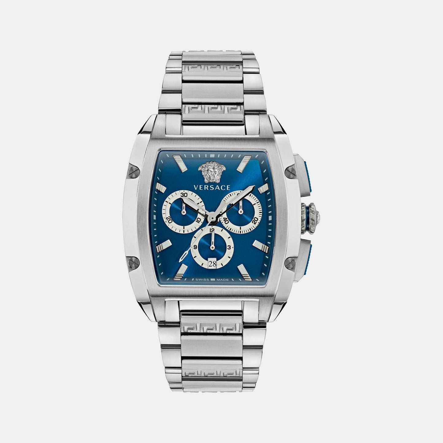 Versace Dominus(Wc-6H) Men Quartz Blue Dial Chronograph Stainless Steel Watch VE6H00423