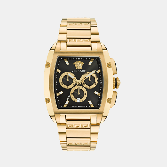 Versace Dominus(Wc-6H) Men Black Dial Chronograph Stainless Steel Watch VE6H00523