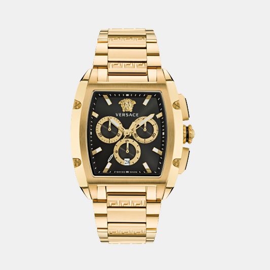 Versace Dominus(Wc-6H) Men Black Dial Chronograph Stainless Steel Watch VE6H00523