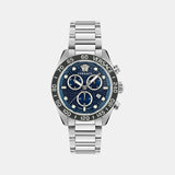 Greca Dome Men Quartz Blue Dial Chronograph Stainless Steel Watch VE6K00323