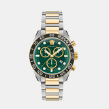 Greca Men Quartz Green Dial Chronograph Stainless Steel Watch VE6K00423