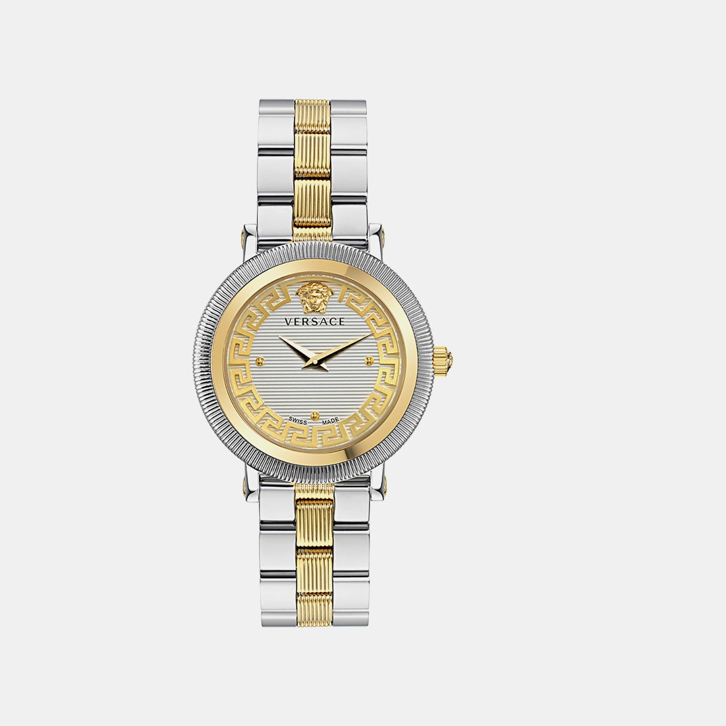 Greca Women Quartz White Dial Analog Stainless Steel Watch VE7F00423