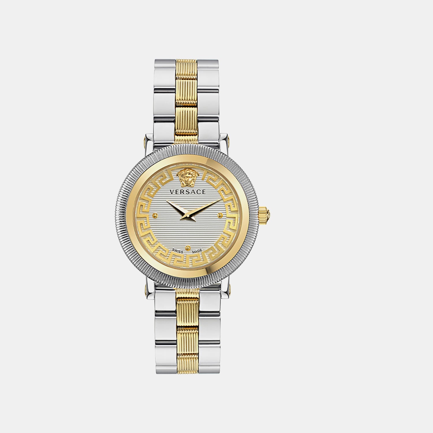 Greca Women Quartz White Dial Analog Stainless Steel Watch VE7F00423