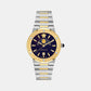 Greca Logo Moonphase Unisex Quartz Blue Dial Analog Stainless Steel Watch VE7G00223