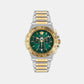 Greca Men Quartz Green Dial Chronograph Stainless Steel Watch VE7H00523