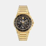 Greca Men Quartz Black Dial Chronograph Stainless Steel Watch VE7H00623