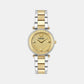 Women Quartz Gold Dial Analog Stainless Steel Watch VE8B00324