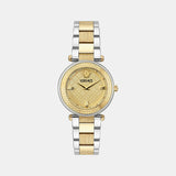 Women Quartz Gold Dial Analog Stainless Steel Watch VE8B00324