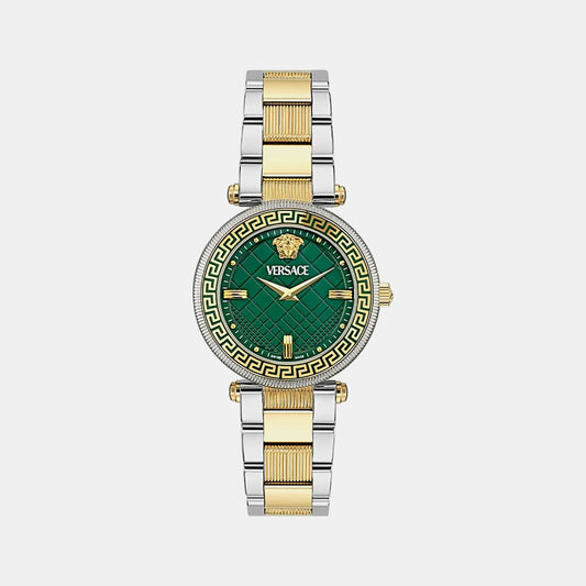 Reve Women Quartz Green Dial Analog Stainless Steel Watch VE8B00524