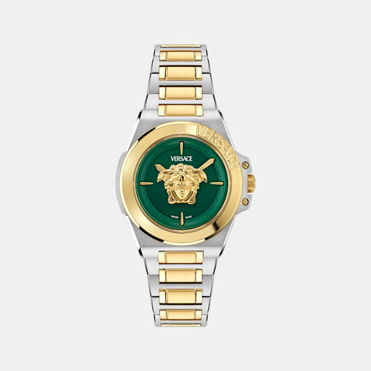Hera Women Quartz Green Dial Analog Stainless Steel Watch VE8D00524