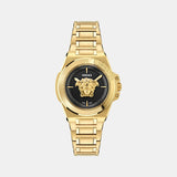 Hera Women Quartz Black Dial Analog Stainless Steel Watch VE8D00624