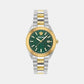 V-Dome Men Quartz Green Dial Analog Stainless Steel Watch VE8E00524