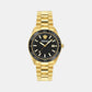 V Dome Men Quartz Black Dial Analog Stainless Steel Watch VE8E00624