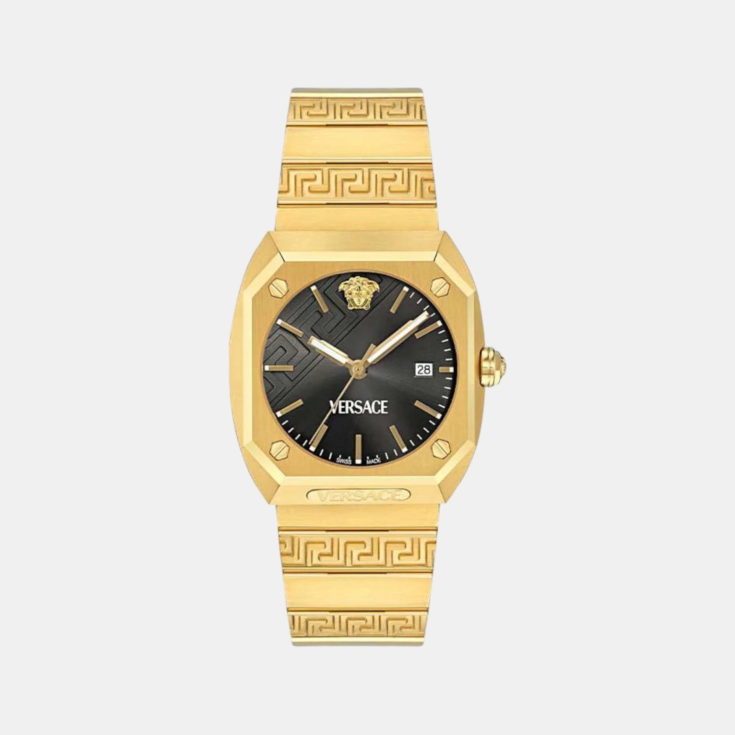 Antares Men Quartz Black Dial Analog Stainless Steel Watch VE8F00424