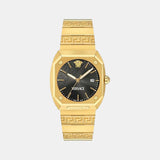 Antares Men Quartz Black Dial Analog Stainless Steel Watch VE8F00424