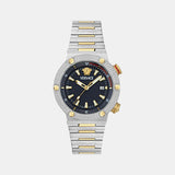 Greca Logo Diver Men Quartz Multicolour Dial Analog Stainless Steel Watch VE8G00424