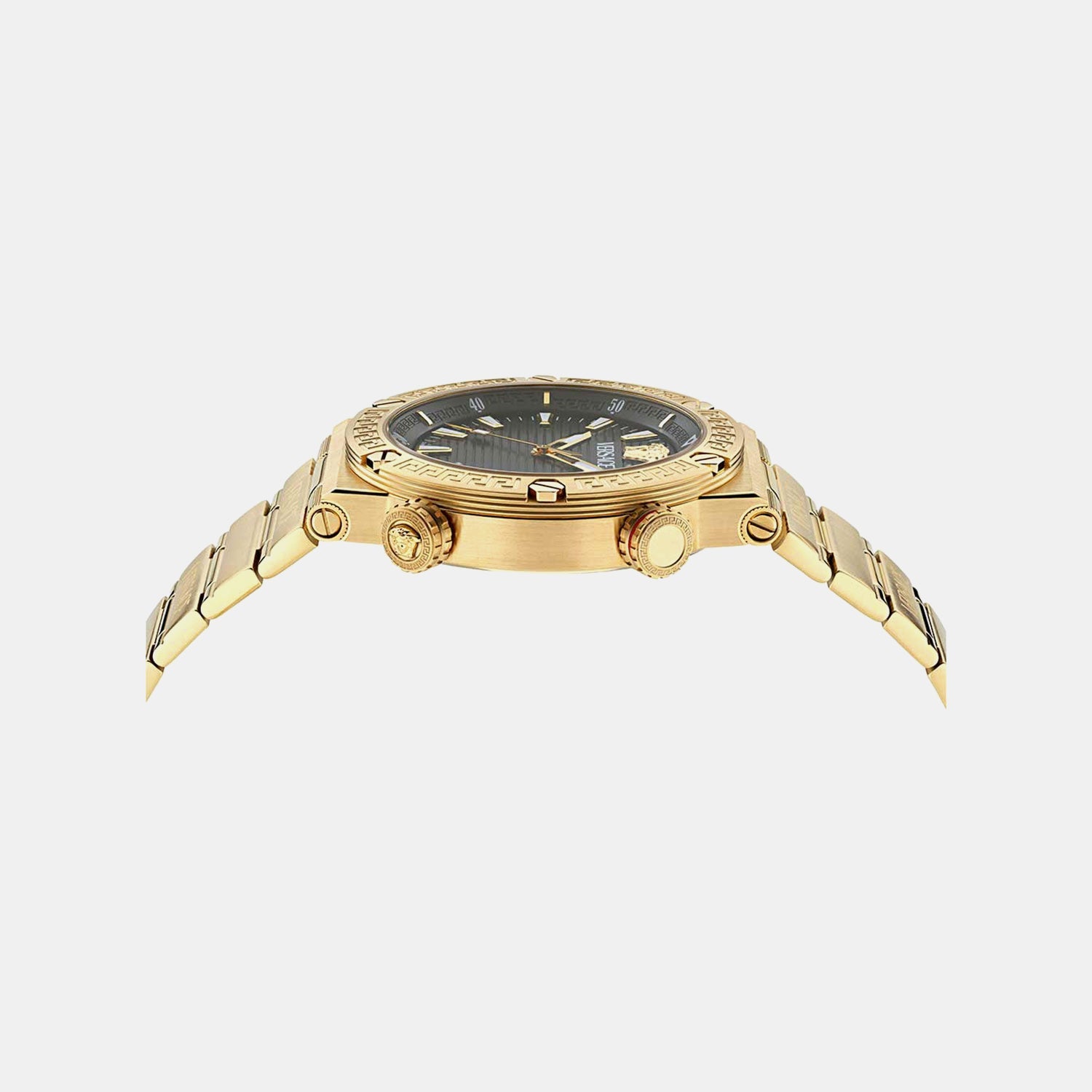 Greca Logo Diver(Wc-8G) Men Quartz Black Dial Analog Stainless Steel Watch VE8G00624