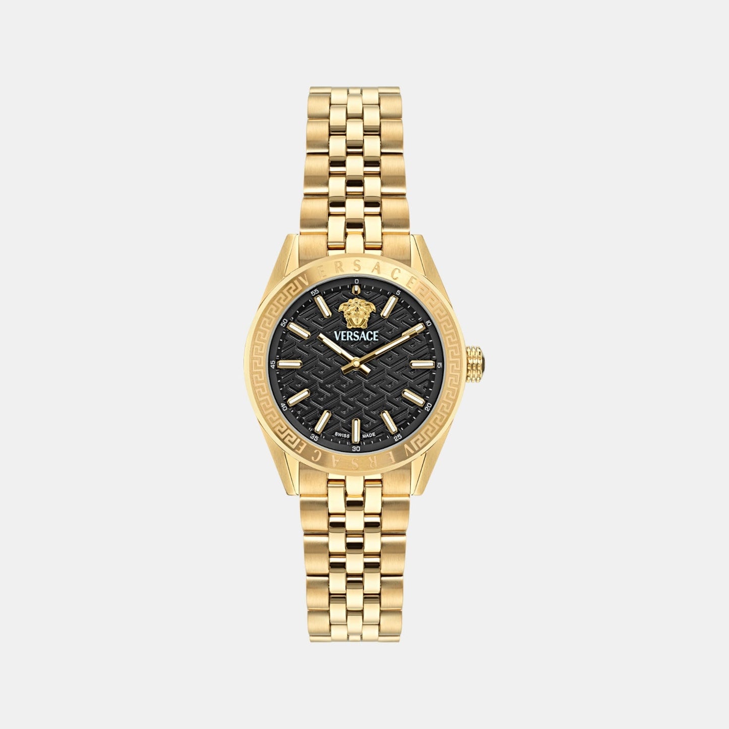 V-Code Women Quartz Black Dial Analog Stainless Steel Watch VE8I00724