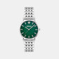 Greca Slim Men Quartz Green Dial Analog Stainless Steel Watch VE8Q00324