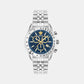 Men Quartz Blue Dial Chronograph Stainless Steel Watch VE8R00324
