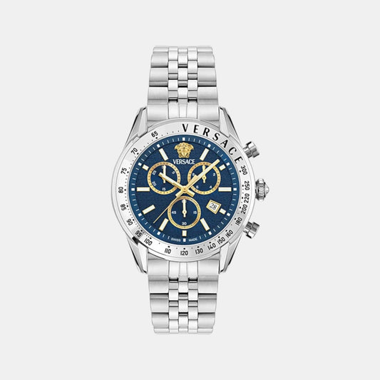 Men Quartz Blue Dial Chronograph Stainless Steel Watch VE8R00324