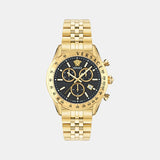 Men Quartz Black Dial Chronograph Stainless Steel Watch VE8R00624