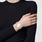 Women Quartz Silver Dial Analog Stainless Steel Watch VE9A00324
