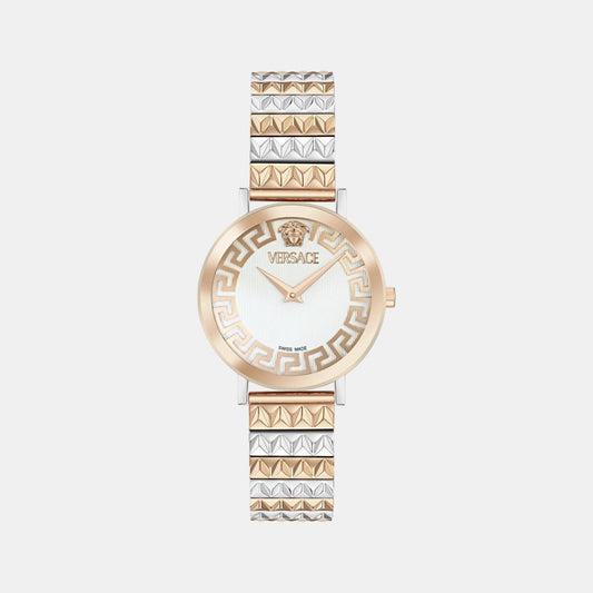 Women Quartz Silver Dial Analog Stainless Steel Watch VE9A00324