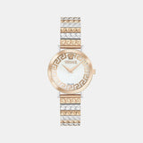 Women Quartz Silver Dial Analog Stainless Steel Watch VE9A00324