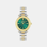 Greca Sphere(Wc-9C) Women Quartz Green Dial Analog Stainless Steel Watch VE9C00424