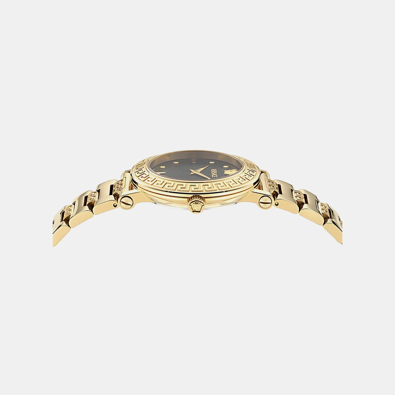 Greca Sphere(Wc-9C) Women Quartz Black Dial Analog Stainless Steel Watch VE9C00724