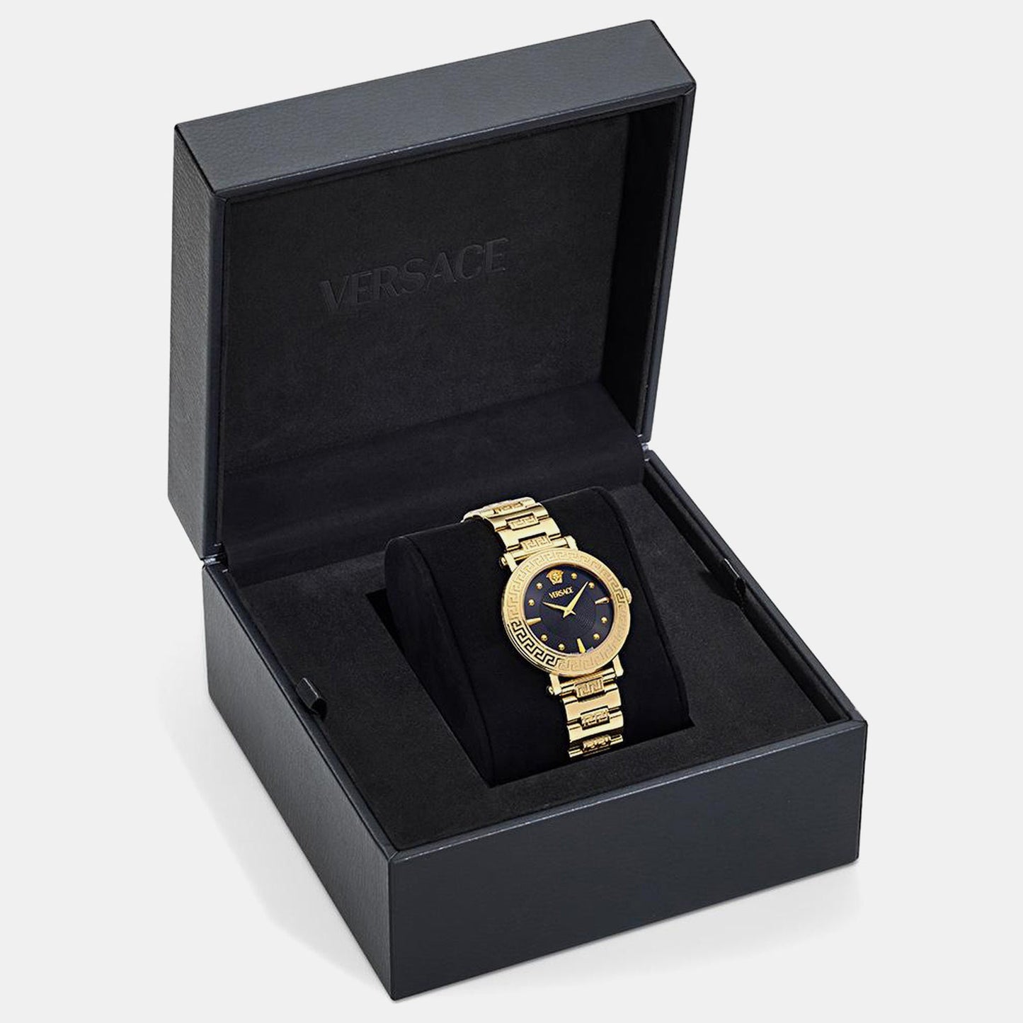 Greca Sphere(Wc-9C) Women Quartz Black Dial Analog Stainless Steel Watch VE9C00724