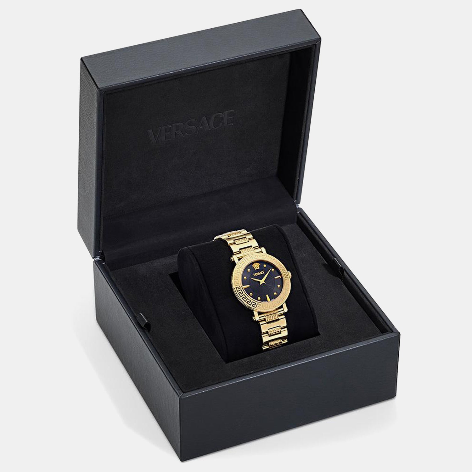 Greca Sphere(Wc-9C) Women Quartz Black Dial Analog Stainless Steel Watch VE9C00724