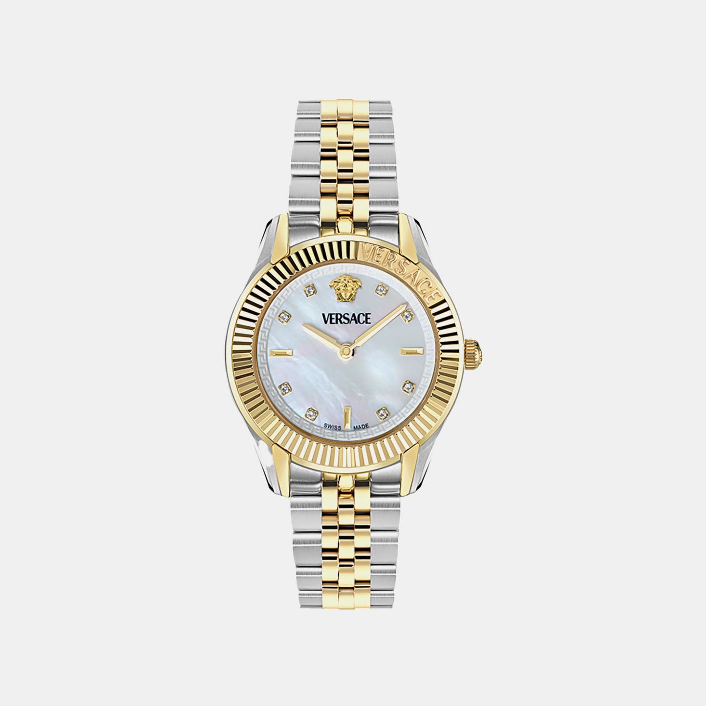 Greca Women Quartz Silver Dial Analog Stainless Steel Watch VE9CA0625