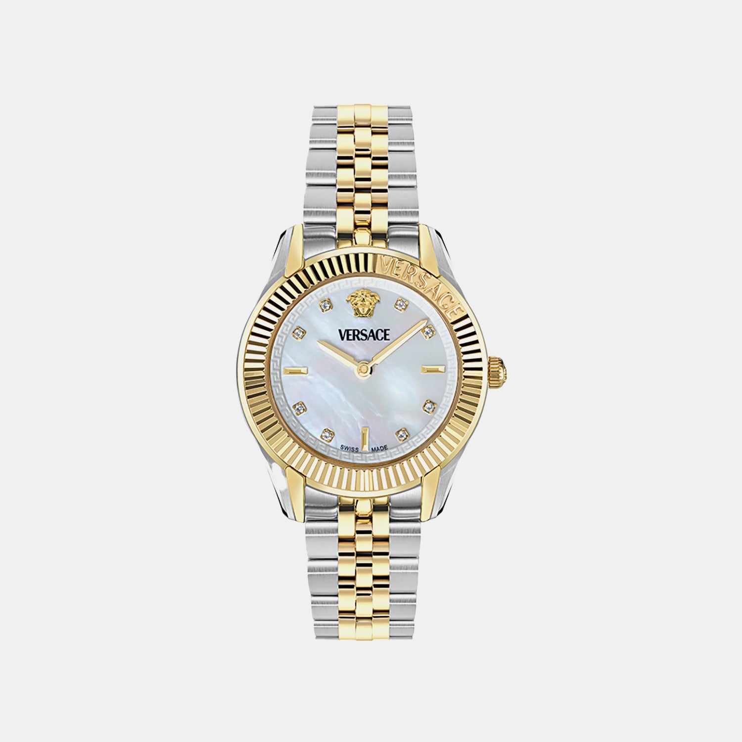Greca Women Quartz Silver Dial Analog Stainless Steel Watch VE9CA0625