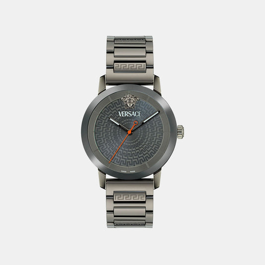 V-Helix (Wc-9G) Men Quartz Grey Dial Analog Stainless Steel Watch VE9G00424