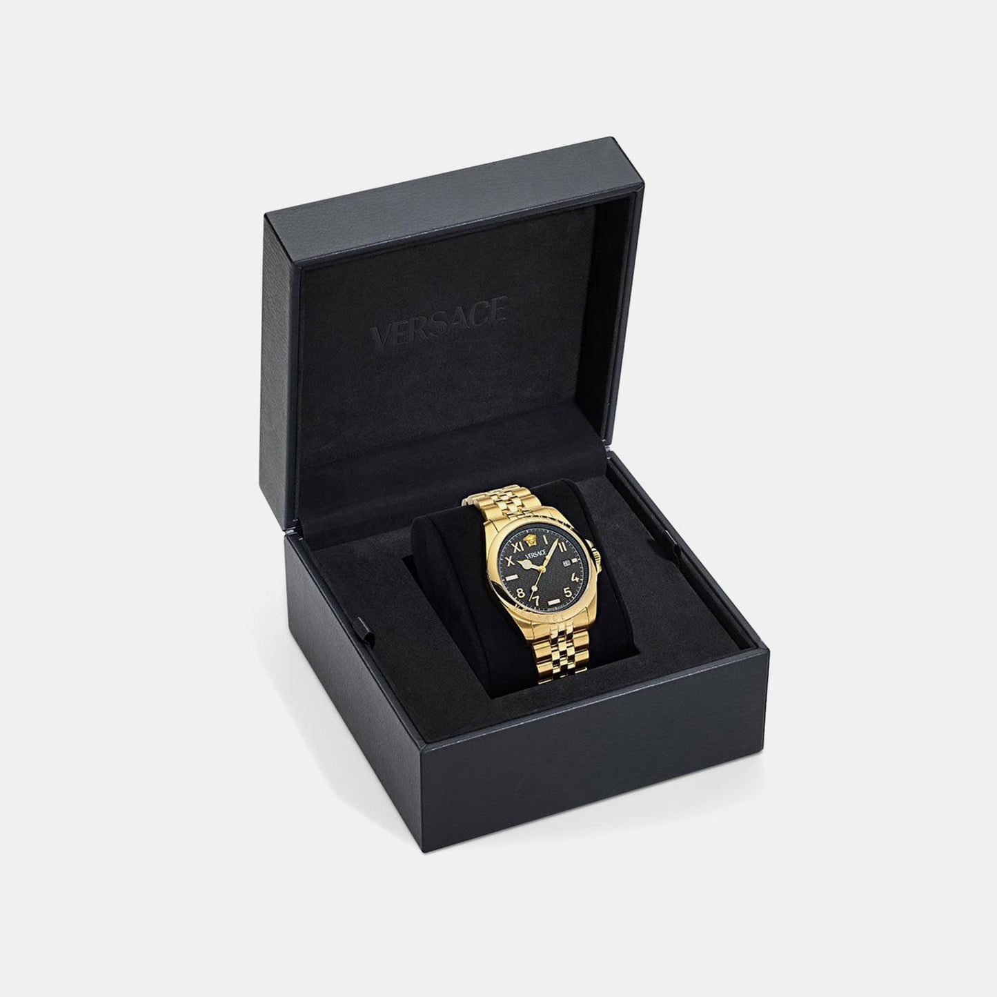 Versace Anteo (Wc-9H) Men Quartz Black Dial Analog Stainless Steel Watch VE9H00624