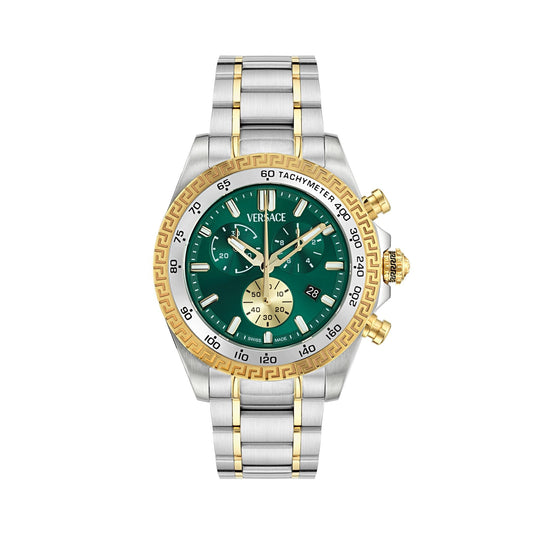 Versace Chrono X Green Round Dial Quartz Analog Men Watch