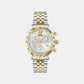 Men Quartz Silver White Dial Chronograph Stainless Steel Watch VECFA0324