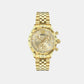 Men Quartz Gold Dial Chronograph Stainless Steel Watch VECFA0424