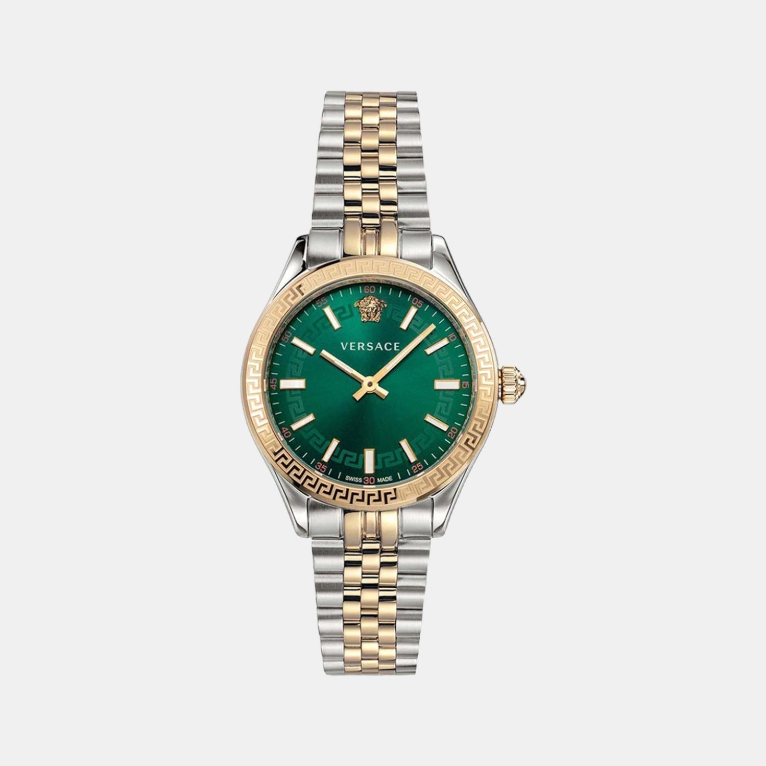 Hellenyium Women Quartz Green Dial Analog Stainless Steel Watch VEHU00420