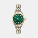 Hellenyium Women Quartz Green Dial Analog Stainless Steel Watch VEHU00420