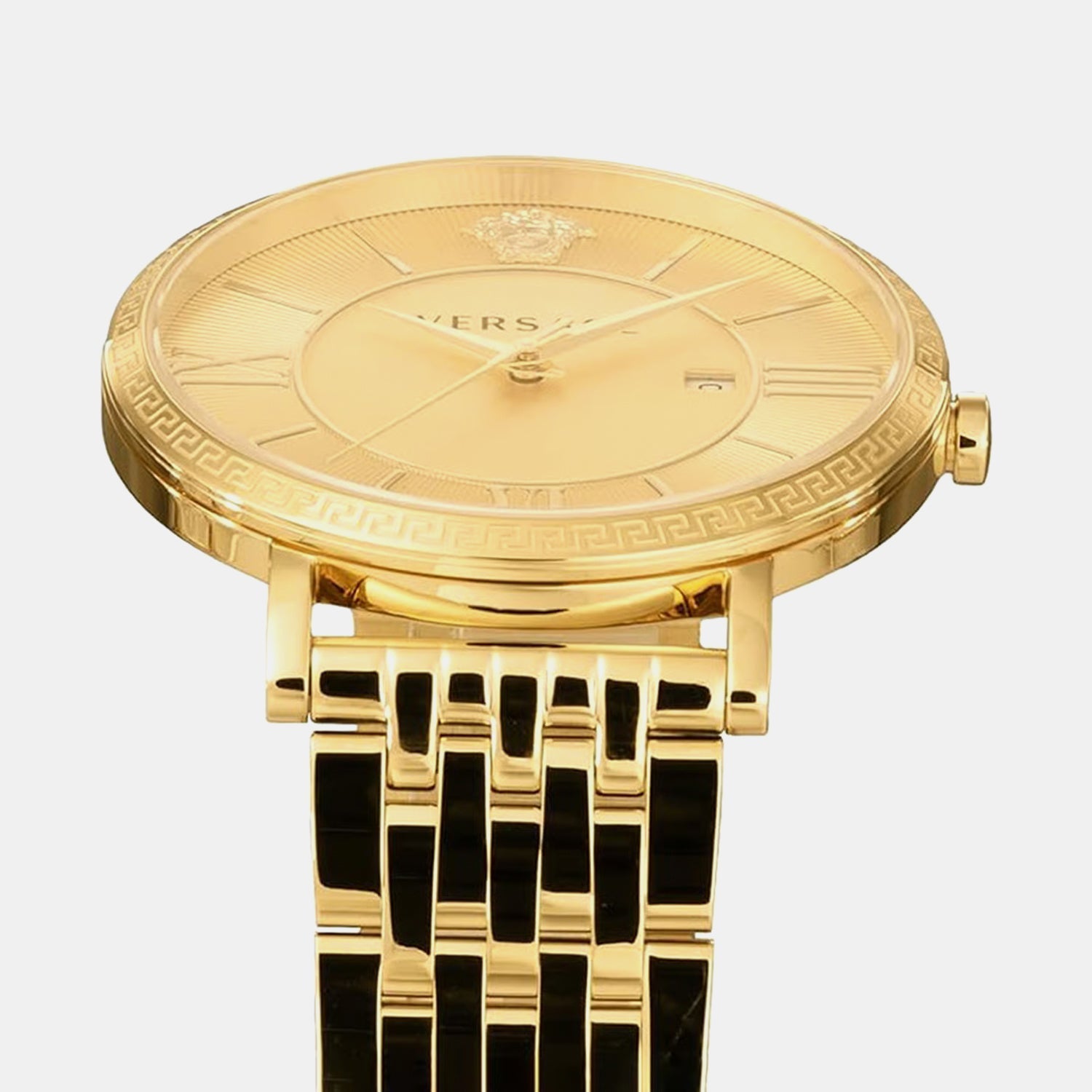 Men Quartz Gold Dial Analog Stainless Steel Watch VENCA0524