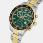 Hellen Men Quartz Green Dial Chronograph Stainless Steel Watch VEPCA0524