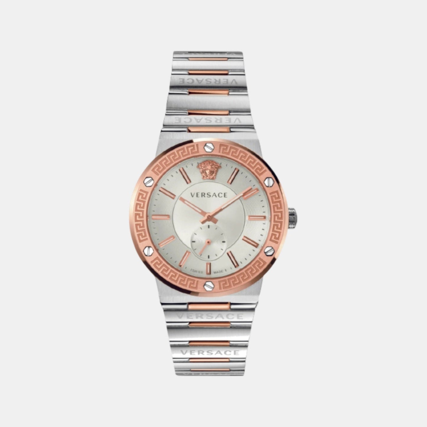 Greca Men Quartz Silver Dial Analog Stainless Steel Watch VEVI00923